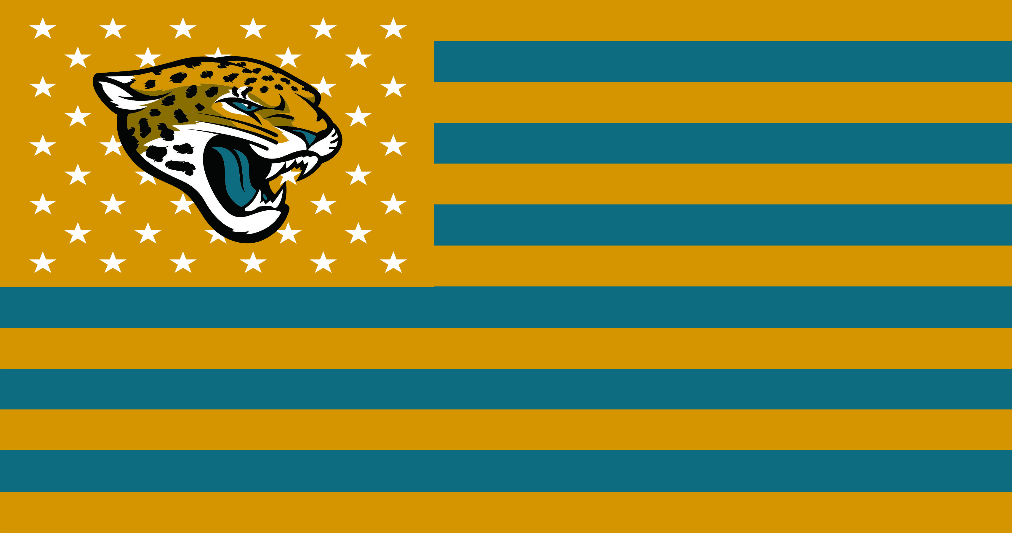 Jacksonville Jaguars Flag001 logo vinyl decal